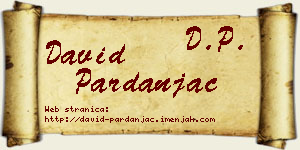 David Pardanjac vizit kartica